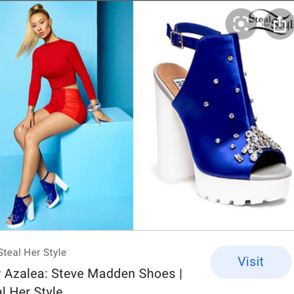 Steve Madden and Iggy Azalea blue Heels
